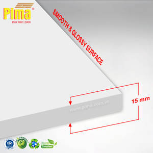 แผ่นโฟม WPC PVC สีดำ หนา 15 มม. ความหนาแน่น 0.6 กรัม/ซม. 3 สำหรับงานตกแต่งภายในและเฟอร์นิเจอร์ครัว - Product Image 1