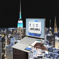 Ordinateur portable professionnel à double écran 15,6'' + 7'', personnalisé, 15,6 pouces, 1920*1080P IPS, 16 Go de RAM, 256 Go de SSD