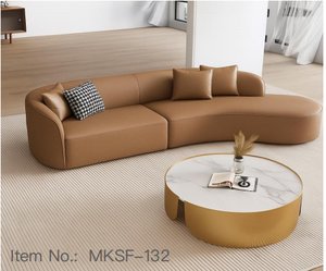 Luxury Curved Sectional <b>Sofa</b> 4 Seater Modern Minimalist Premium Upholstered <b>Sofa</b> Eco-Friendly Durable for Living Room <b>Office</b> - Product Image 1