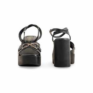 Sandalias de tacón formal negro para mujer PU0458 - Product Image 2