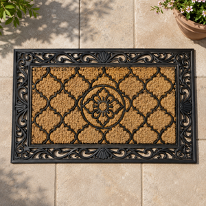 Durable Jute Door Mat Jacquard Loop Pile <b>Rubber</b> Backed Anti Slip Stain Resistant <b>Floor</b> Mat Bulk Supply - Product Image 3