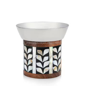 Brûleur à Bakhoor en bois et résine écologique fait main de luxe avec un design arabe pour les cadeaux religieux de l'Aïd et du Ramadan, décoration intérieure - Product Image 6