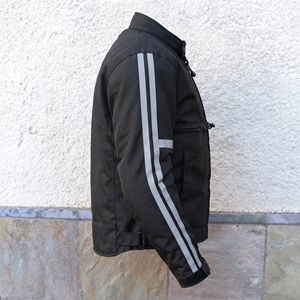 เสื้อแจ็คเก็ตมอเตอร์ไซค์สำหรับผู้ชาย KhumBro สีดำ ทำจากผ้า Cordura แขนยาว กันลม มีแถบสะท้อนแสง ระบายอากาศได้ดี เหมาะสำหรับทุกฤดู - Product Image 3