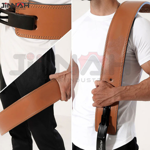 Custom Pattern Cowhide Leather Powerlifting Training Belt 10mm 13mm Lever Gym Belt Lightweight Professional <b>Back</b> <b>Support</b> - Product Image 2