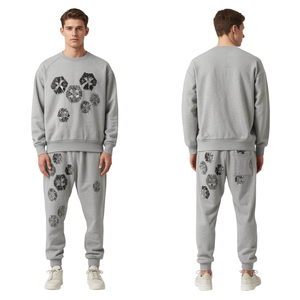 Best Selling Wholesale Price Hexagon Crystal Rhinestone Tracksuit for Men Fashion Apparel - Product Image 3