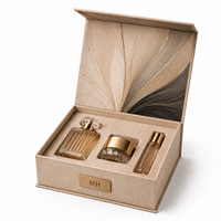 Boîte cadeau magnétique de luxe écologique personnalisée avec insert réutilisable, motif marbré, emballage rigide pour parfums et cosmétiques, vente en gros