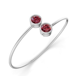 Brazalete Cleo Flexi de Oro Rosa de 14 Quilates con Diamantes de Laboratorio Color Cognac Cereza (1 Ct.) Tw. Joyería Elegante Unisex para Uso Diario, Regalo para Fiestas - Product Image 4