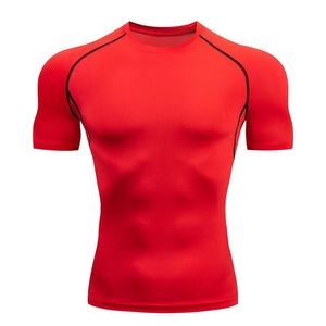 Slim Fit Quick Dry Sporty Knitted <b>T</b>-<b>Shirt</b> 100% <b>Polyester</b> Solid Color Mens Vintage 100% Cotton Knitted - Product Image 1