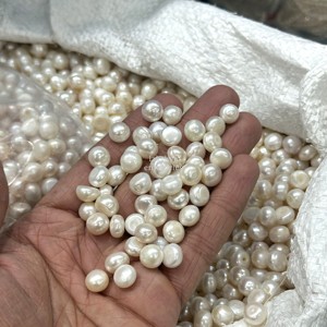 Perlas de Agua Dulce Naturales Blancas AAA, Forma Redonda, Cabujones de 9mm y 10mm, Piedras Preciosas para Anillos, Colgantes y Joyería, Precio al por Mayor - Product Image 3