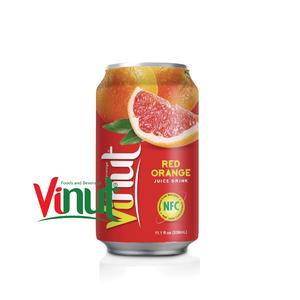 Bebida de distribución de jugo de naranja rojo enlatado de 330ml Formulación personalizada Certificación Halal fresca - Product Image 1