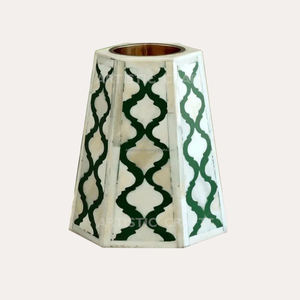 Diffuseur d'aromathérapie en résine incrustée d'os de luxe de style arabe brûleur à cône d'encens parfums de maison Blissful Fabrication indienne - Product Image 3