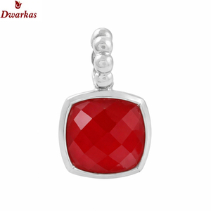 Handmade elegant 925 sterling silver <b>turquoise</b> dyed gemstone pendant necklace wholesale manufacturer ready stock - Product Image 2