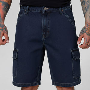 Pantalones Cortos de Mezclilla Sólidos 100% Algodón, Estilo Hip Hop, Corte Holgado, Colección de Verano, Venta Caliente, Precio al por Mayor para Adultos, Moda Cargo - Product Image 4