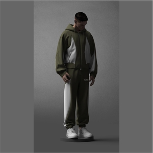 Chándal Oversize de Algodón con Paneles de Felpa para Hombre - Product Image 6