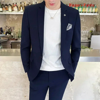 Costume homme grande taille, coupe ajustée, imperméable et coupe-vent, veste et pantalon, pour occasions formelles, mariage, tenue de marié.