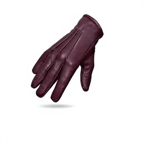 <b>Women</b> Sheep Leather Driving Gloves Wrist Length Unlined <b>Thermal</b> Plain Style for Daily Use Winter Warmth Casual - Product Image 5