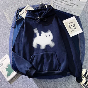 Sweat-shirt à capuche imprimé Pixel Cat pour femme, sweat-shirt à manches longues de haute qualité, pull ample décontracté et sportif pour filles, automne et hiver - Product Image 3