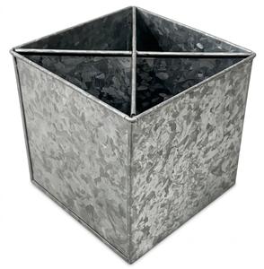Wholesale Rustic Galvanized Metal Utensil <b>Caddy</b> with 3 Compartments Silverware Organizer for <b>Kitchen</b> Countertop Cutlery Holder - Product Image 2
