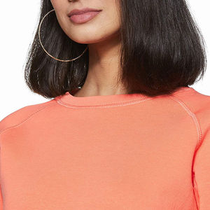 Nuevas sudaderas casuales para mujer, color naranja, 100% algodón poliéster, sudaderas elegantes para damas, servicios OEM. - Product Image 2