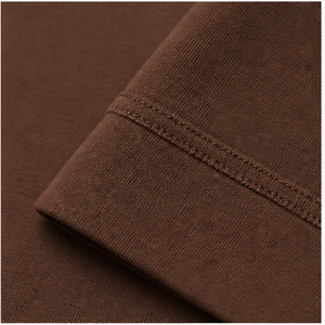 T-shirt sans manches à col rond pour femme, couleur marron chocolat, coupe classique, WTS-0107 - Product Image 6