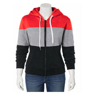 Sweat-shirts à capuche en polaire pour femmes, couleur personnalisée, automne/hiver, 100% polyester, fermeture éclair, haute qualité, vente en gros, séchage rapide - Product Image 2