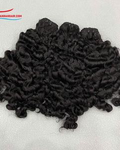 Prix usine Black Steam Fuzz Curly Bundle Extensions de cheveux de trame crue humaine Pas d'enchevêtrement Pas de perte Super soyeux prêt à expédier - Product Image 5