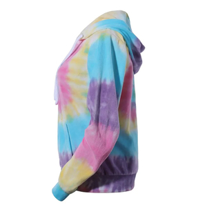 Solid Trader Ultra Soft Fleece Lining Classic Fit Relaxed Casual Lounge Wear Fashionable Streetwear Women <b>Tie</b> <b>Dye</b> <b>Hoodie</b> - Product Image 2