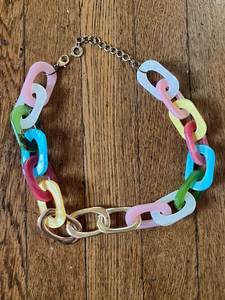 Collier à maillons épais en résine tendance pour femmes et filles - Product Image 6
