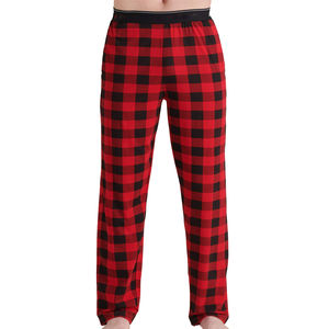 Pantalon de pyjama en flanelle pour homme, à carreaux, pour dormir, vêtements de nuit, 100% coton, confortable, pyjama de nuit - Product Image 4