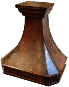 Campana extractora de cobre rústico, montada en la pared, con ventilación de aluminio, para cocina doméstica - Product Image 1
