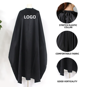 Cape de Barbier Antistatique et Antiadhésive avec Logo Personnalisé, Imperméable, Fermeture Ajustable Col Rond, Qualité Soie Imitée, pour Salon de Coiffure - Product Image 5