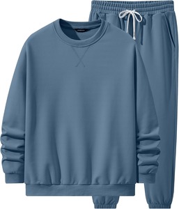 Premium Unisex Casualwear Sweatsuit 2 Piece Set Crewneck Sweatshirt Jogger <b>Pants</b> Relaxed Fit <b>Lounge</b> and Streetwear - Product Image 5