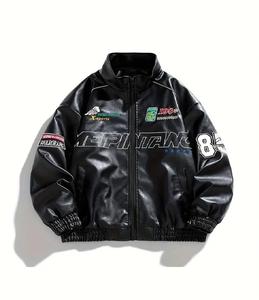 แจ็คเก็ตแข่งรถมอเตอร์ไซค์ NASCAR F1 คุณภาพสูง ODM OEM แบบกำหนดเองสำหรับปี 2026  ผ้าแคนวาส สตรีทแวร์ ยูนิเซ็กซ์  ทรงยาว  สำหรับฤดูใบไม้ร่วง - Product Image 2