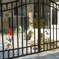 Portes en fer forgé Prima avec inserts en verre décoratifs, résistantes aux intempéries, installation complète sur mesure