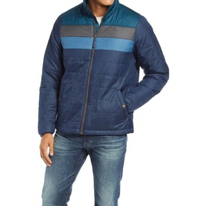 Blouson bomber unisexe à blocs de couleur, col rond, fermeture éclair, imperméable, coupe-vent, veste de printemps, doublure polyester/coton, coupe classique - Product Image 6