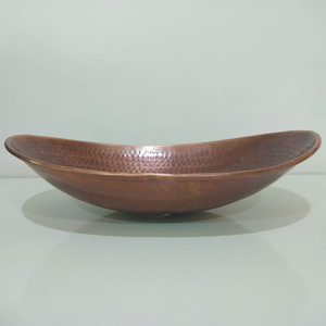 Fregadero de cobre estilo náutico rústico, de un solo tazón, para cocina o baño, lavabo decorativo de cobre con cuenco profundo para el hogar - Product Image 1
