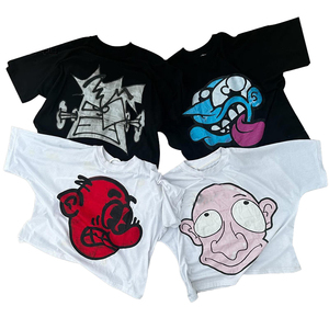 เสื้อยืดคอตตอน 100% ทรงครอปพอดีตัวสำหรับผู้ชาย พิมพ์ลายกราฟิกแบบ DTG บนผ้าเฟรนช์เทอร์รี่ แขนสั้น - Product Image 5