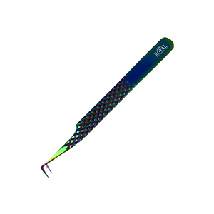 Pince à épiler pour extensions de cils en acier inoxydable, best-seller, avec grip diamant, outil professionnel de soin de beauté, légère - Product Image 2