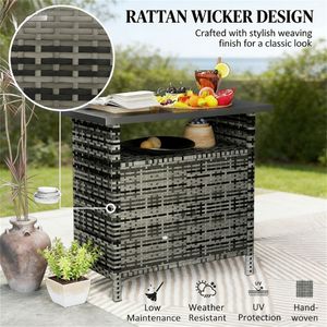 Armadio da Esterno Grigio Misto con Portasciugamani - Product Image 2