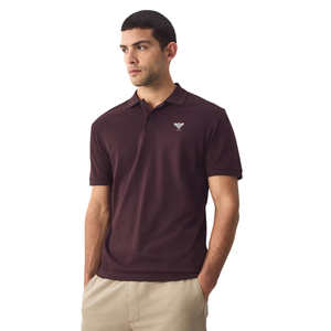 Camisa Casual de Algodón Jersey Color Granate para Hombre, Elegante Logotipo Bordado de las Alas de Fénix de GAC, Secado Rápido, Servicio OEM, Cómoda y Corta - Product Image 1