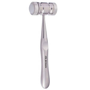 Martillo ortopédico y dental para huesos, mazo quirúrgico de 190 mm (7 ") con cabezas dobles de nailon de 25mm, manual de cuerpo de acero inoxidable alemán - Product Image 3