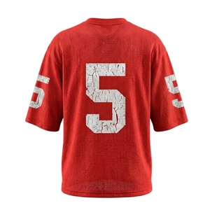 Custom Oversize Boxy Jersey Print Vintage Unisex American Football <b>T</b> <b>Shirt</b> Streetwear Jersey Men's Oversized <b>T</b>-<b>Shirt</b> Mesh Top - Product Image 2