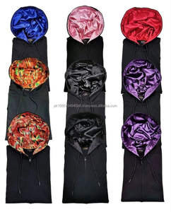 2024 Wholesale Custom LOGO High Quality Unisex <b>Plain</b> Satin Lined <b>Hoodie</b> With Silk Hood - Product Image 3