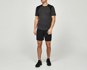 Men's Short Sleeve <b>Raglan</b> T-Shirt O-Neck Regular Fit Solid Color Knitted Polyester Quick Dry Sporty <b>Top</b> - Product Image 1