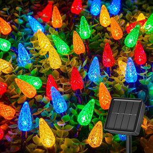 Luci a stringa solari LED C6 22,64 piedi 50 LED Multicolore Impermeabili per Esterni Luci Fatate Natalizie - Product Image 1