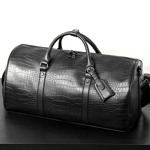 Unisex Crocodile Pattern <b>Duffel</b> <b>Bag</b> with Adjustable Strap Zipper Closure 30-40L Capacity Luxury Gym Travel <b>Bag</b> - Product Image 3