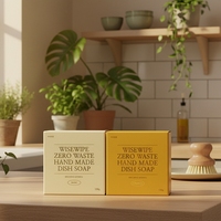 [WISEWIPE] Jabón de Cocina en Barra, al por Mayor, Ingredientes Naturales, Aroma a Limón, Alta Concentración, Zero Residuos