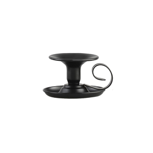Iron <b>Candlestick</b> Holder Set <b>Black</b> Minimalist Design For Home Decoration Durable Metal Taper Candle Holders Handmade - Product Image 2