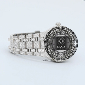 นาฬิกาข้อมือ VANA JEWELS หน้าปัดเพชรทรงกลม ตัวเรือนสแตนเลสสตีล ระบบควอตซ์ ดีไซน์หรูหราทันสมัย สำหรับทั้งชายและหญิง - Product Image 2
