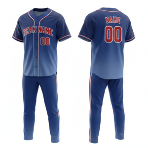 Maillot de baseball personnalisé imprimé en gros avec pantalon, manches courtes, antibactérien, tenue de sport d'équipe, prix abordable 2026 - Product Image 4